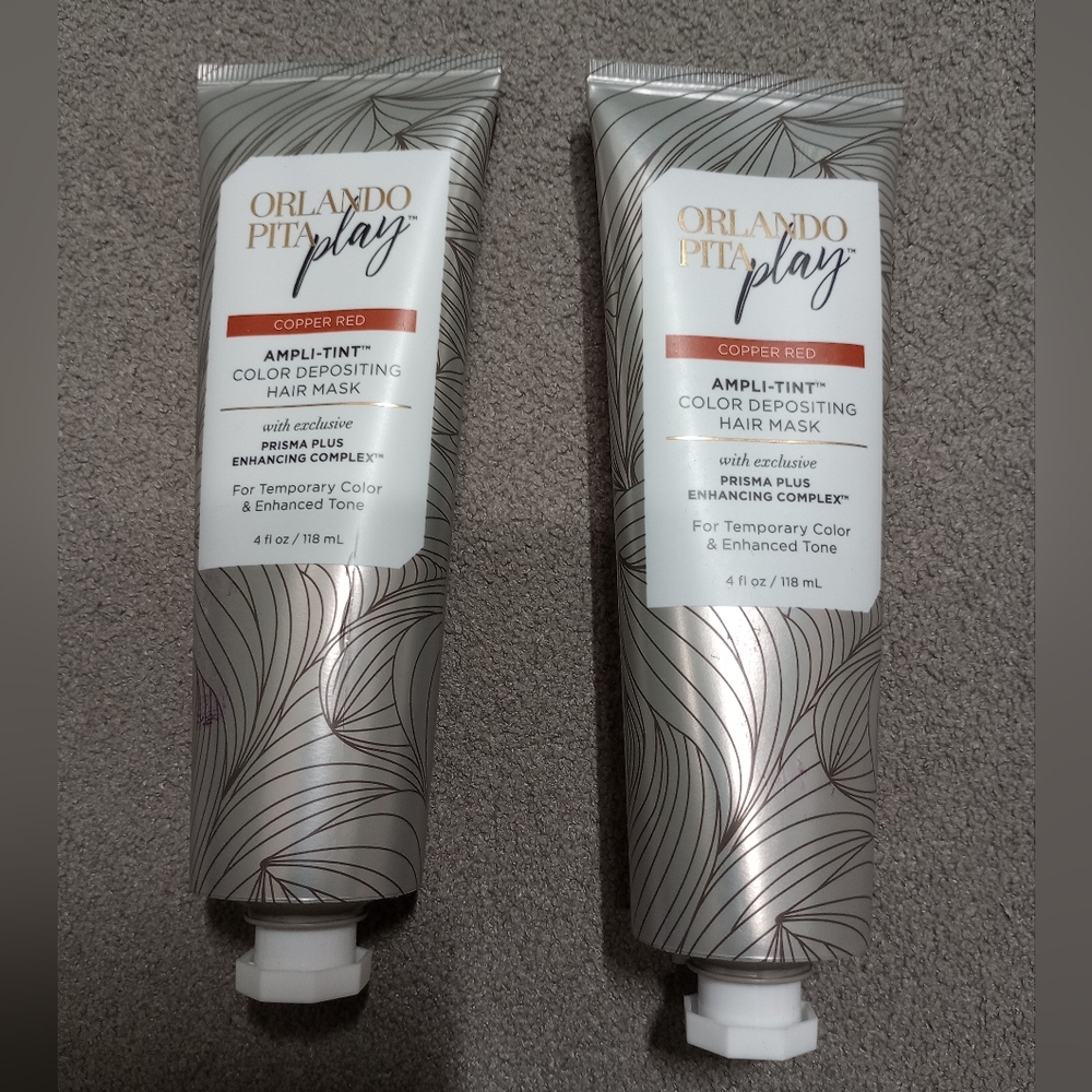 New 2 Pack Orlando Pita Play Ampli-Tint Color Deposting Mask in Copper Red